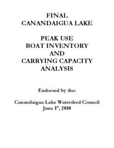 Marina Boat Capacity on Canandaigua Lake