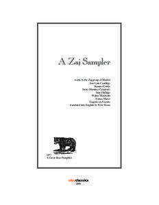 A Zaj Sampler works by the Zaj group of Madrid José Luis Castillejo