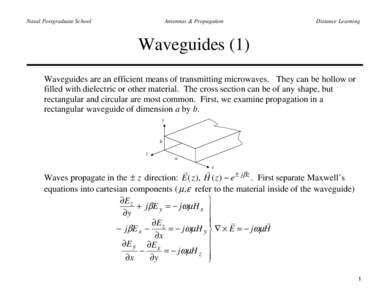 Naval Postgraduate School  Antennas & Propagation Distance Learning