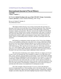 A Global Forum for Naval Historical Scholarship