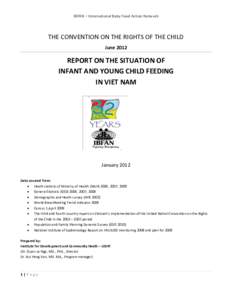 IBFAN – International Baby Food Action Network  THE CONVENTION ON THE RIGHTS OF THE CHILD JuneREPORT ON THE SITUATION OF