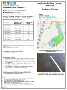 Mayflower Pipeline Incident Response Sheen Monitoring Report #43  Mayflower, Arkansas
