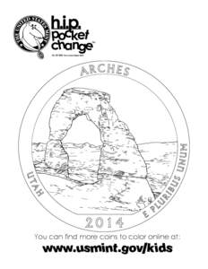 America the Beautiful Quarters Coloring Page--Arches National Park