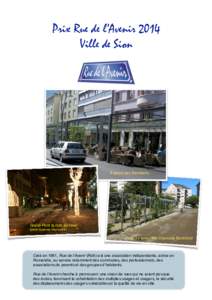 Prix Rue de l’Avenir 2014 Ville de Sion !   