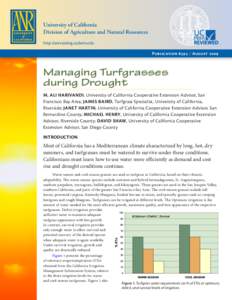 Irrigation / Land management / Agronomy / Climatology / Hydrology / Sod / Lawn / Soil / Evapotranspiration / Deficit irrigation / Festuca arundinacea / Paspalum