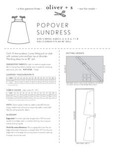 Oliver + S Popover Sundress