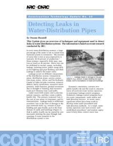 Detecting Leaks in Water-Distribution Pipes