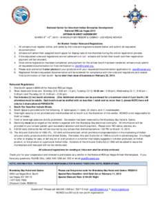 National Center for American Indian Enterprise Development National RES Las Vegas 2015 ARTISAN MARKET AGREEMENT MARCH 9th-12th, 2015 • MANDALAY BAY RESORT & CASINO • LAS VEGAS, NEVADA  1.