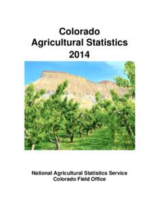 Colorado Agricultural Statistics 2014 National Agricultural Statistics Service Colorado Field Office