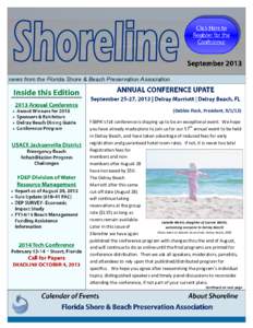 news from the Florida Shore & Beach Preservation Association     