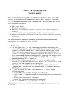 National Oceanic and Atmospheric Administration / Landing Ship /  Tank / Infrared / Moderate-Resolution Imaging Spectroradiometer / European Drawer Rack / Emissivity / Earth / Spaceflight / Spacecraft / Joint Polar Satellite System