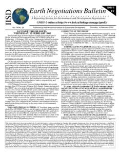 IISD  Earth Negotiations Bulletin GMEF-3