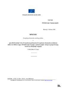 Evropski ekonomsko-socialni odbor  NAT/263 Obvladovanje tveganja poplav  Bruselj, 9. februar 2005