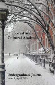 Undergraduate Journal Issue 5, April  The Journal of Social and
