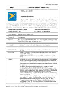 EASA AD No.: 2015-0010R1  EASA AIRWORTHINESS DIRECTIVE AD No.: 2015-0010R1