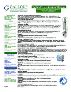 ®  Sanitary Process Equipment Division ® ®