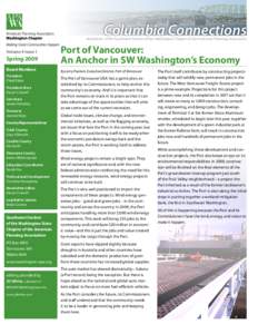 Columbia Connections  Newsletter of the Southwest Section of the Washington Chapter of the American Planning Association Volume 4 Issue 1