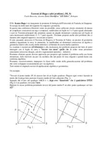 Teoremi di Haga e altri problemi, (M, S) Paolo Bascetta, docente Liceo Scientifico “A.B.Sabin”, Bologna