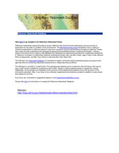 Microsoft Word[removed]CDF, 2006, Reference Watersheds Database-website.doc