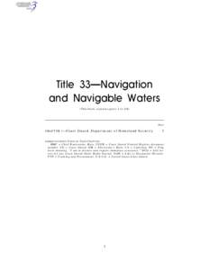 Title 33—Navigation and Navigable Waters (This book contains parts 1 to 124) Part