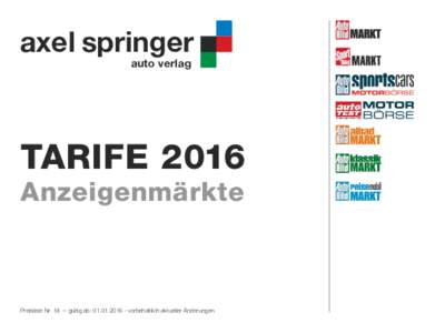 axel springer auto verlag TARIFEAnzeigenmärkte