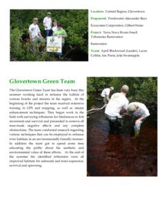 Location: Central Region, Glovertown Proponent: Freshwater-Alexander Bays Ecosystem Corporation, Gilbert Stone Project: Terra Nova Rivers Small Tributaries Restoration Restoration