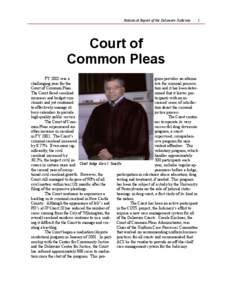 Statistical Report of the Delaware Judiciary  1 Court of Common Pleas
