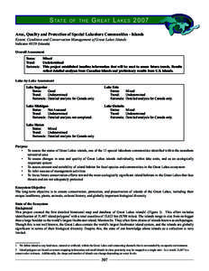 State of the Great Lakes Ecosystem 2007