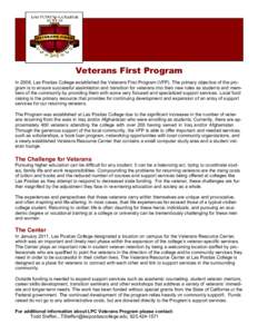 Veteran / New Battlefront Foundation / California Community Colleges System / Las Positas College / Livermore /  California