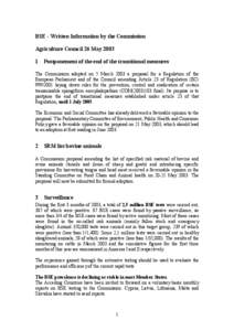 Food safety / Agriculture / Meat industry / United States Department of Agriculture / Prions / Specified risk material / Feed ban / Bovine spongiform encephalopathy / Cattle feeding / Livestock / Cattle / Food and drink