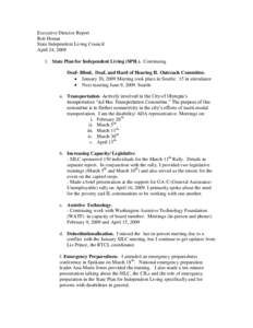 Disability rights / Web accessibility / Assistive technology / Online chat / SILC / Disability rights movement / Disability / State of emergency / Public safety / Management / Emergency management