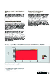 Peel Region Scheme — stocks and flows in 2010 Greater Bunbury Region Scheme — stocks and flows in 2010