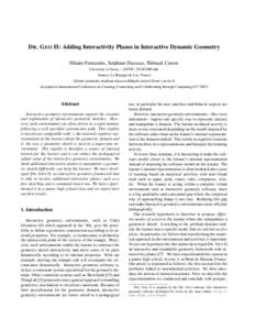 Human–computer interaction / Industrial design / Information science / Interactivity / Symmetry / Plane / Cartesian coordinate system / Compass and straightedge constructions / Computer-aided design / Geometry / Mathematics / Human communication