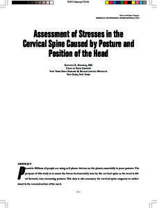 #593 Hansraj FINAL  Neuro and Spine Surgery SURGICAL TECHNOLOGY INTERNATIONAL XXV  Assessment of Stresses in the