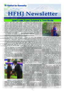 11  HFHJ Newsletter Issue #11, JuneJapanJapan-Funded Project Completed In Three Months