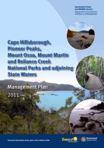 Cape Hillsborough , Pioneer Peaks, Mount Ossa, Mount Martin and Reliance Creek National Parks and adjoining State Waters Management Plan