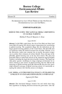 Boston College Environmental Affairs Law Review Volume 33  Number 3