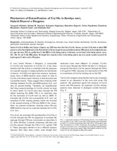 6th Pacific Rim Conference on the Biotechnology of Bacillus thuringiensis and its Environmental Impact, Victoria BC, 2005 Côté, J.-C., Otvos, I.S, Schwartz, J.-L. and Vincent, C. (eds) Mechanism of Detoxification of Cr