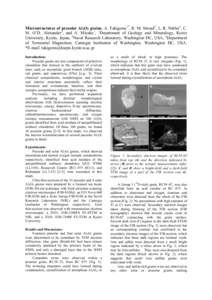 Microstructures of presolar Al2O3 grains. A. Takigawa1*, R. M. Stroud2, L. R. Nittler3, C. M. O’D. Alexander3, and A. Miyake1, 1Department of Geology and Mineralogy, Kyoto University, Kyoto, Japan, 2Naval Research Labo