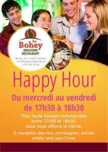 happy hour à la Brasserie Le Bohey