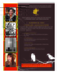 The gilder lehrman center for the study of slavery, resistance, and abolition at the macmillan center david brion davis lectures on the history of slavery, race, and their legacies