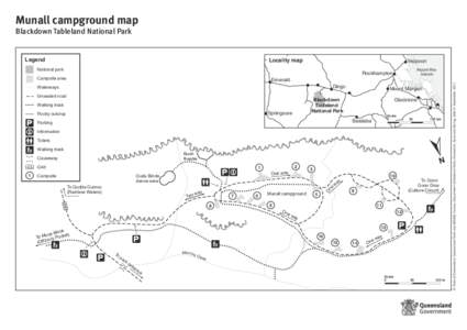 Munall campground map, Blackdown Tableland National Park