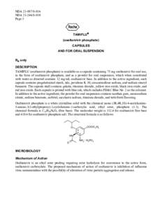 NDA[removed]S-016 NDA[removed]S-010 Page 3 TAMIFLU (oseltamivir phosphate)