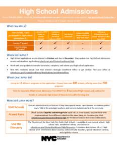 Specialized High Schools Admissions Test / New York City Department of Education / Franklin Delano Roosevelt High School / Education in New York City / Education in New York / New York City