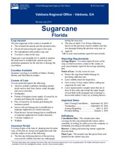 Sugarcane Crop Insurance in Florida