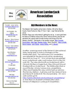 American Lumberjack Association May 2014