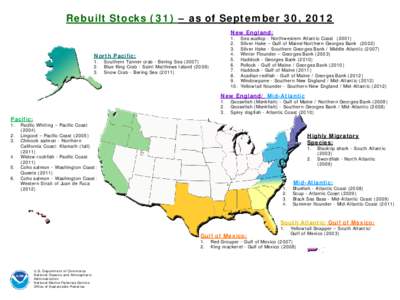 Rebuilt Stocks (31) – as of September 30, 2012 New England: [removed].