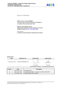 Contract No. DC[removed] – Construction of Sewage Treatment Works at Yung Shue Wan and Sok Kwn Wan Sok Kwn Wan – EM&A Monthly Report - November 2010 AUES