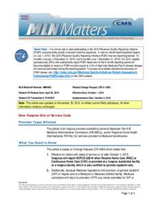 Health economics / Palliative medicine / Healthcare / Housing / Nursing home / Medicare / Home care / Healthcare Common Procedure Coding System / Hospice care in the United States / Medicine / Health / Geriatrics