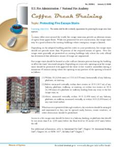 Coffee Break Training Bulletin: Protecting Fire Escape Stairs